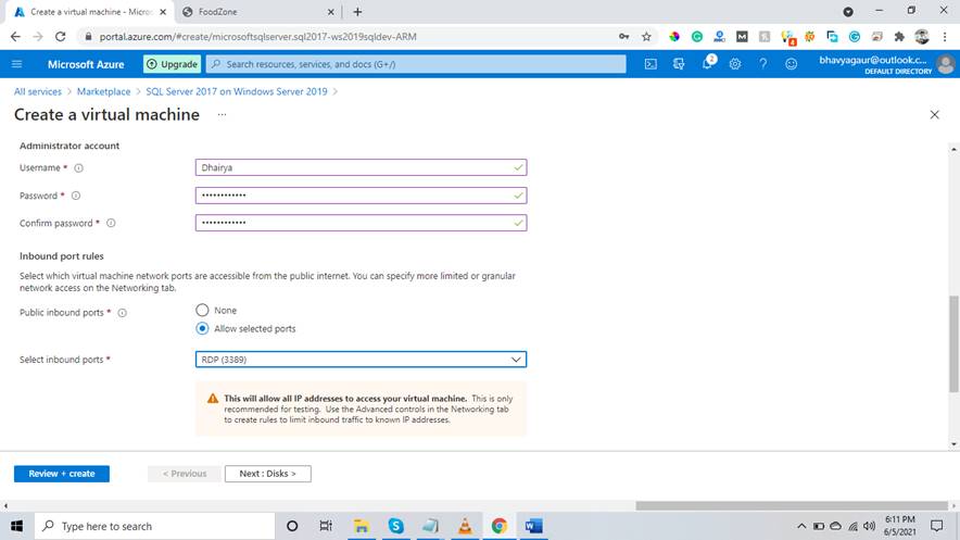 How To Create A SQL Server Instance In The Managed Virtual Machine